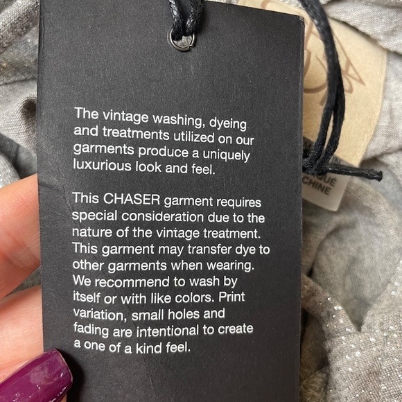 NWT - Chaser Silver Glitter Flounce Top Ruffle Sleeve, Size M - Picture 4 of 12